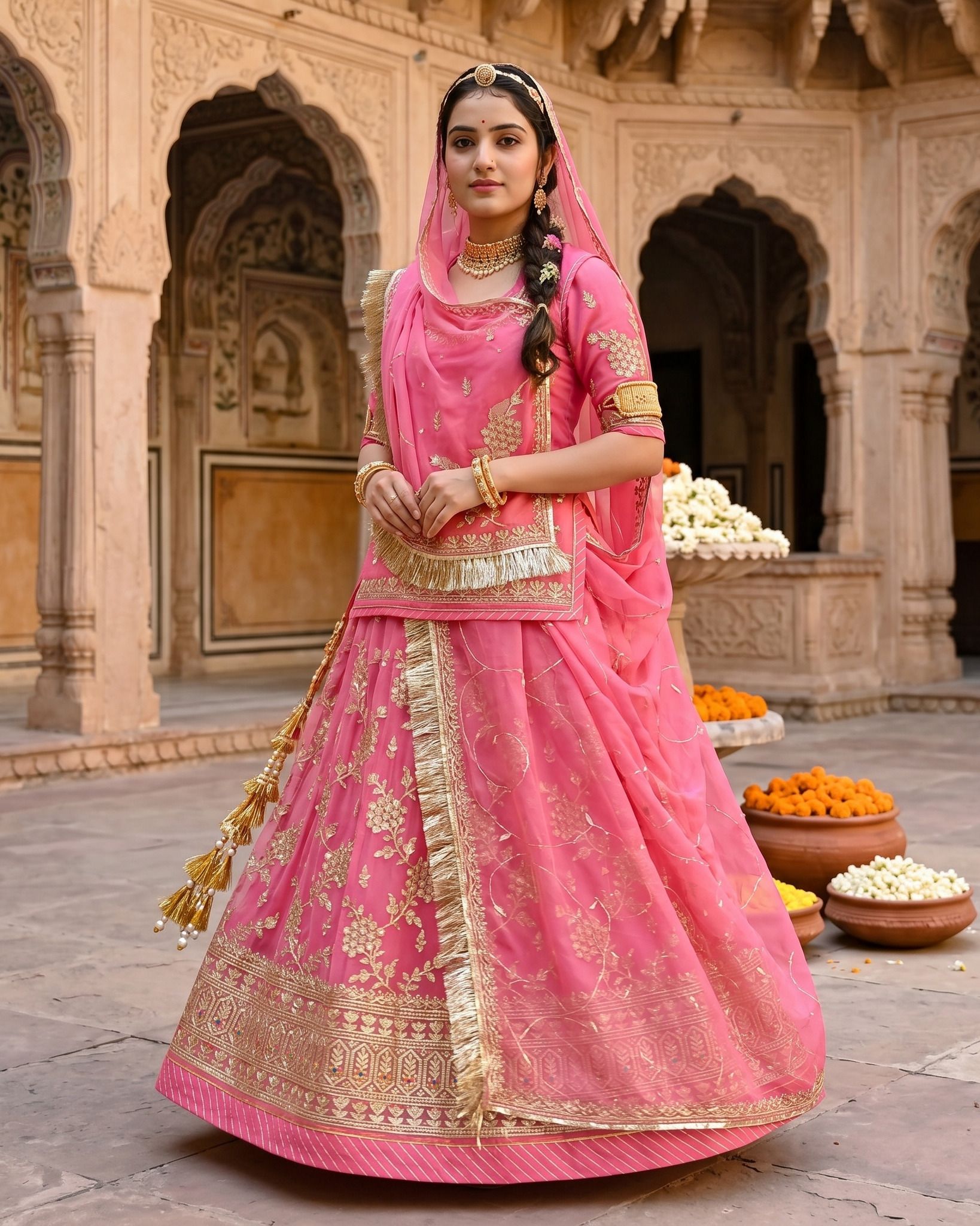 mantushti Embroidered Semi Stitched Rajputi Poshak-picture-27