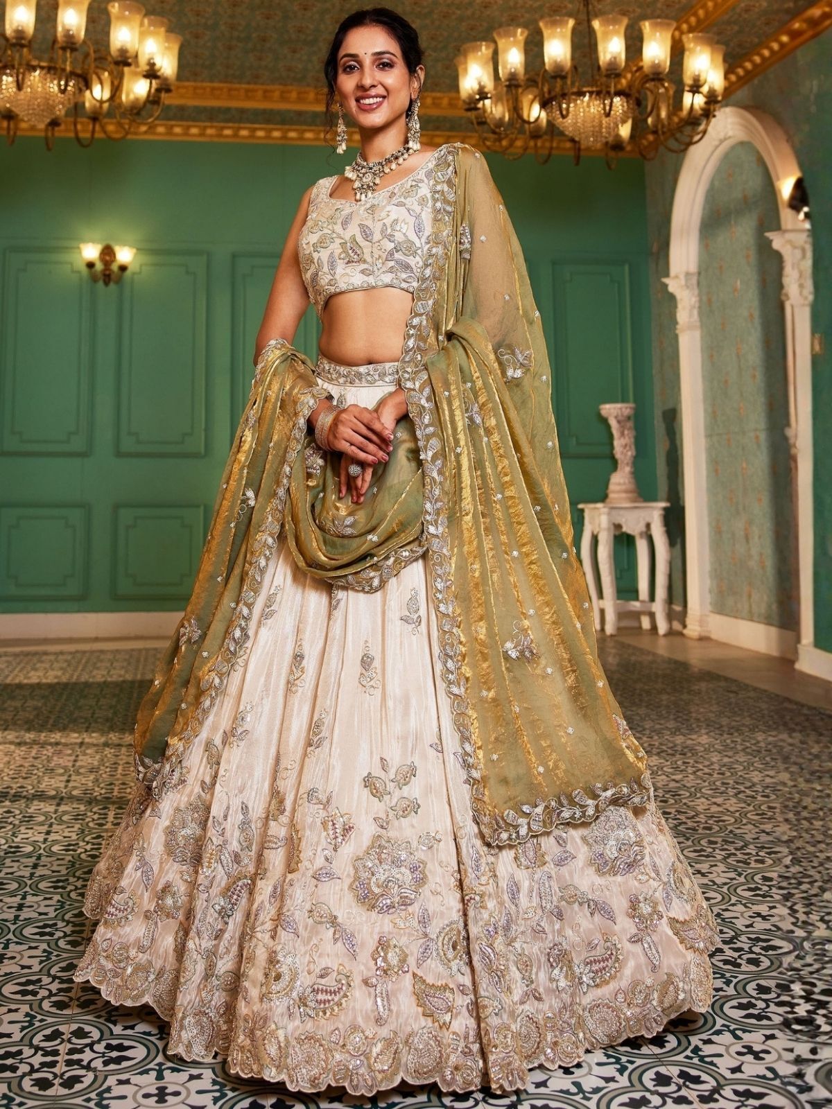 odette Embellished Semi Stitched Lehenga Choli-picture-29