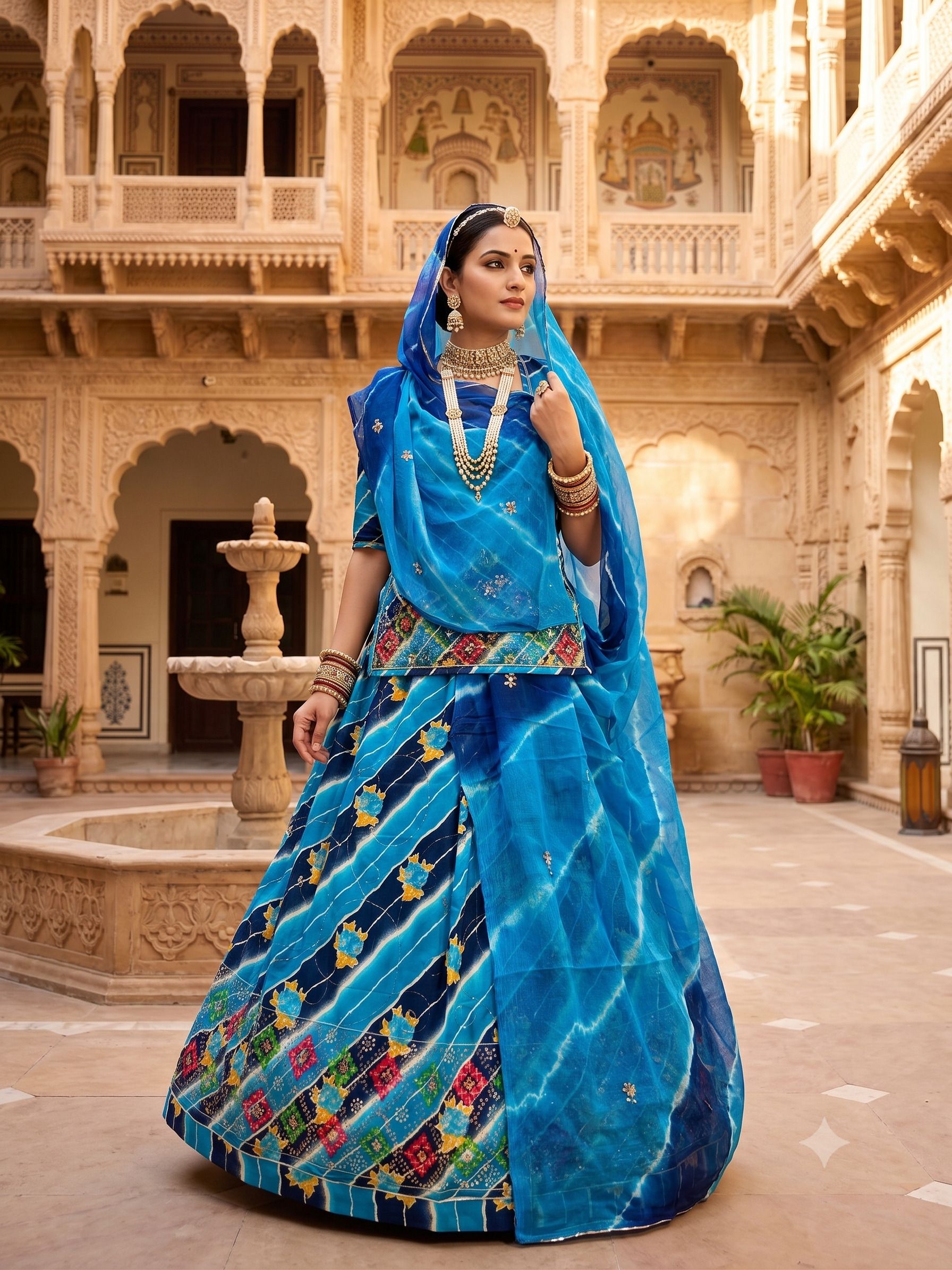 man fashion Printed Semi Stitched Lehenga Choli-picture-16