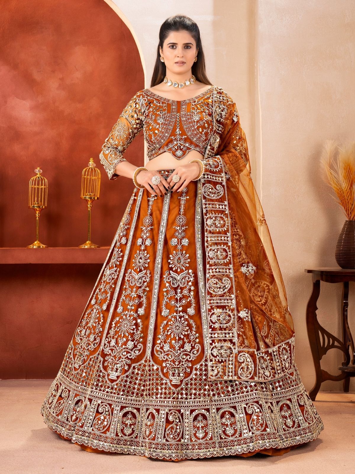 odette Embellished Semi Stitched Lehenga Choli-picture-42