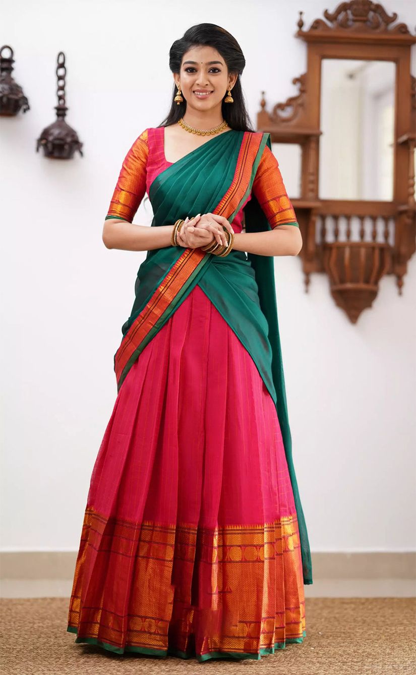 Solid Semi Stitched Lehenga Choli-image-18