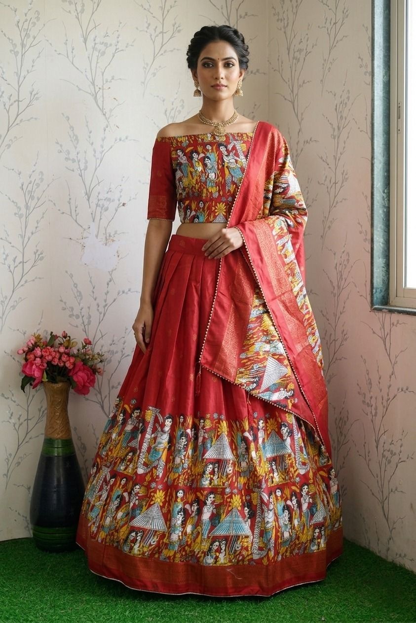 cynorhubcre Floral Print Semi Stitched Lehenga Choli-picture-20