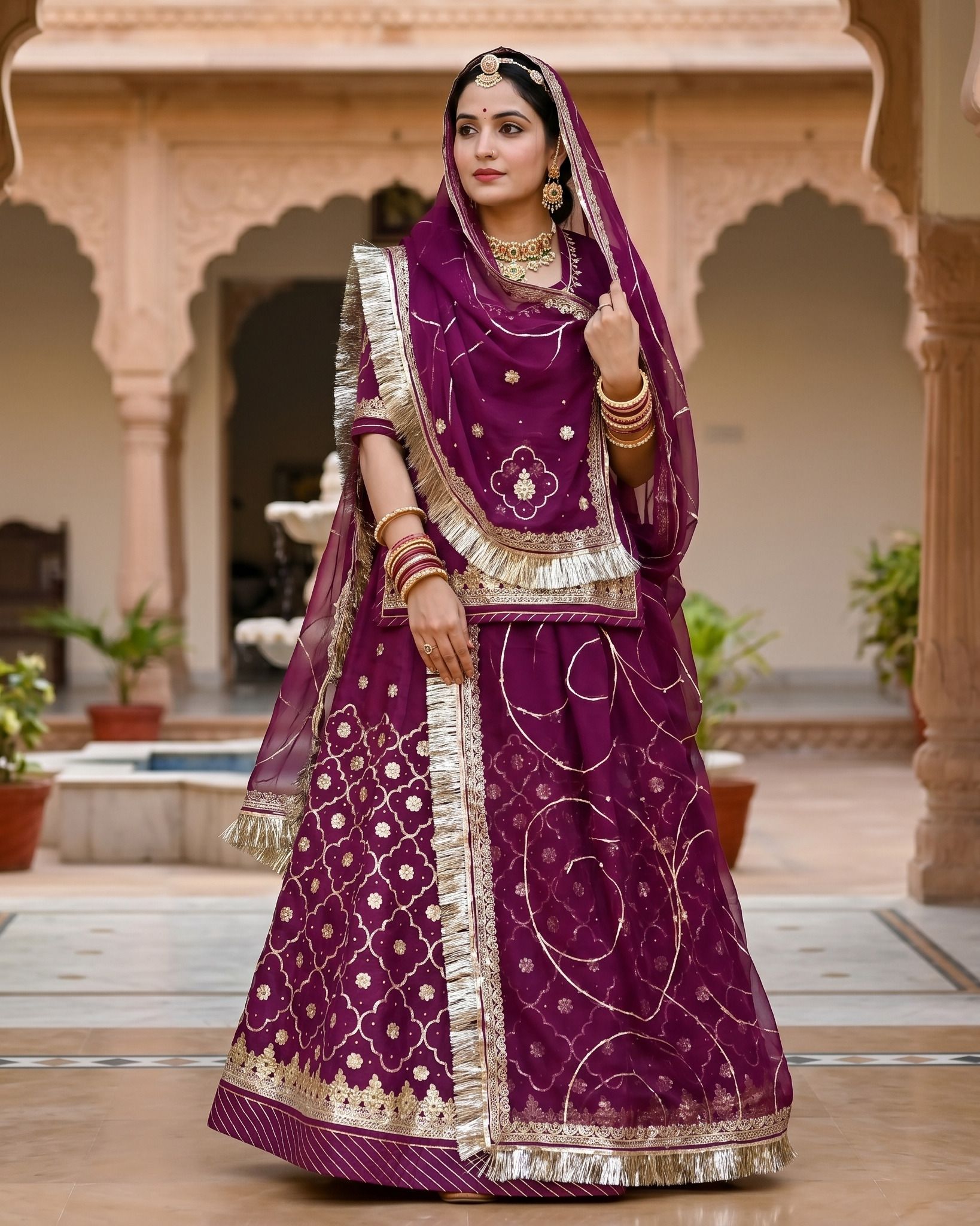 mantushti Embroidered Semi Stitched Rajputi Poshak-picture-24