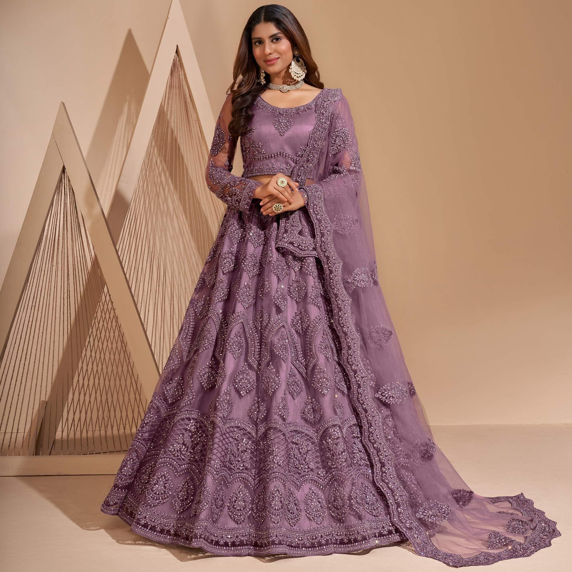 fesqvi Embroidered Semi Stitched Lehenga Choli-picture-39