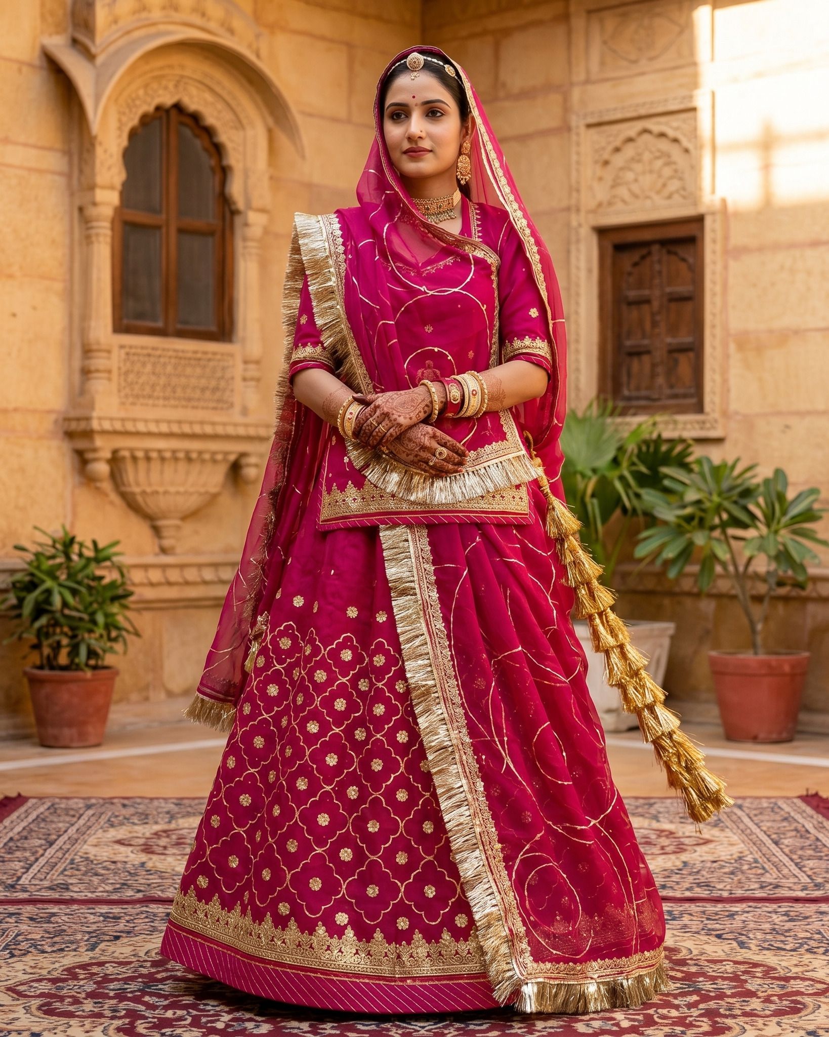 mantushti Embroidered Semi Stitched Rajputi Poshak-picture-43