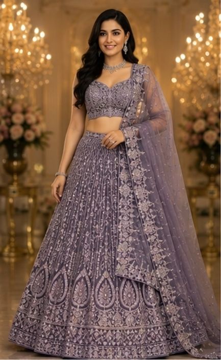 simthy Embroidered Semi Stitched Lehenga Choli-picture-13