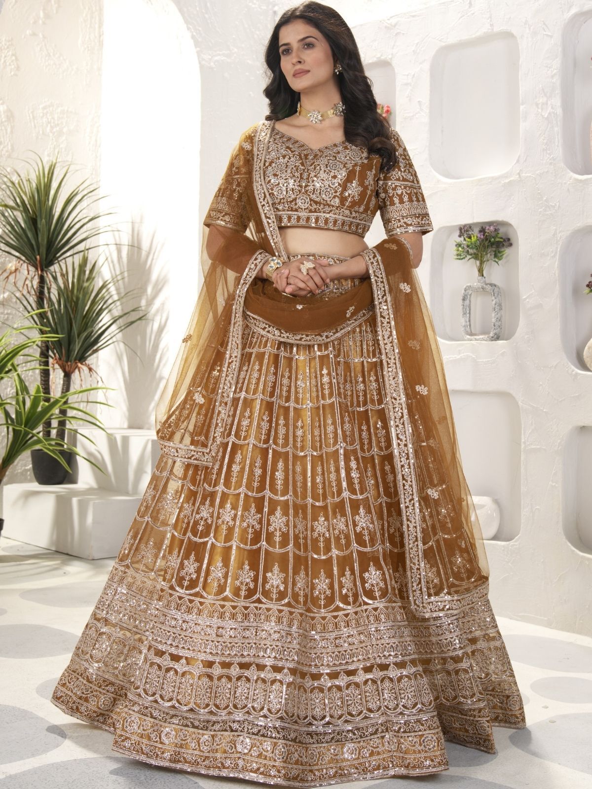 odette Embellished Semi Stitched Lehenga Choli-picture-11