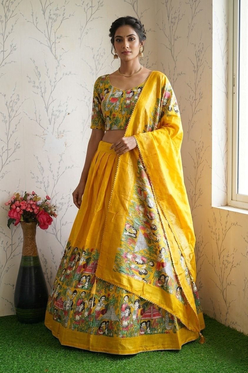 cynorhubcre Floral Print Semi Stitched Lehenga Choli-picture-28