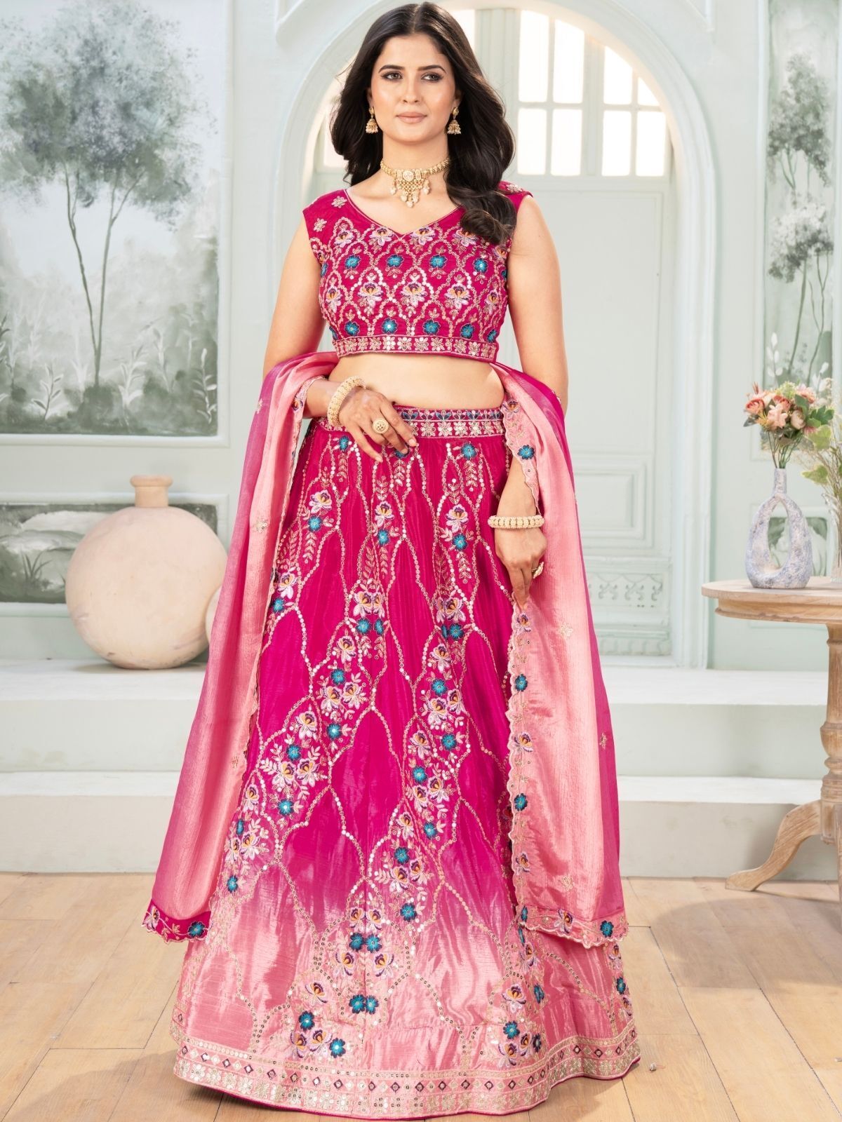 odette Embellished Semi Stitched Lehenga Choli-picture-28