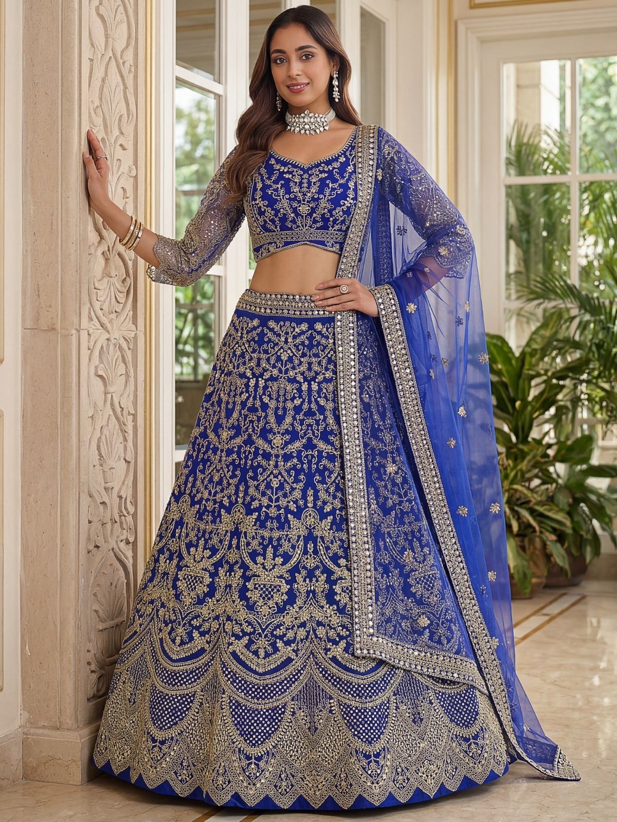 odette Embellished Semi Stitched Lehenga Choli-picture-10