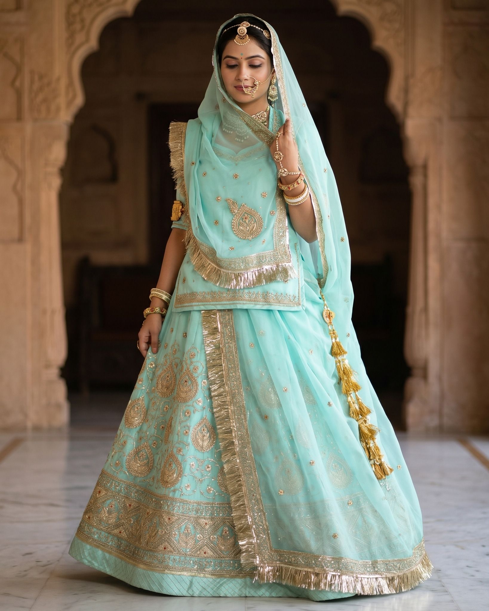 mantushti Embroidered Semi Stitched Rajputi Poshak-picture-28