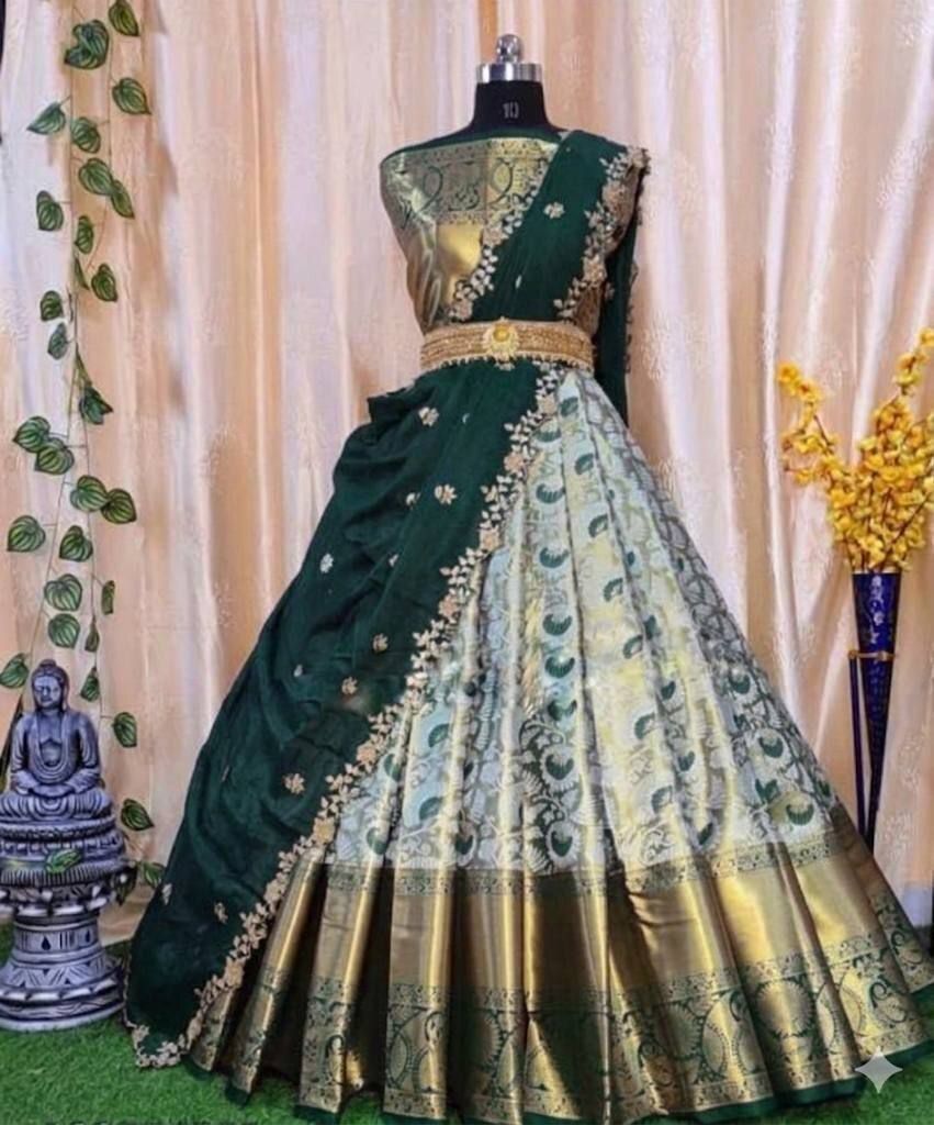 Self Design Semi Stitched Lehenga Choli-image-28