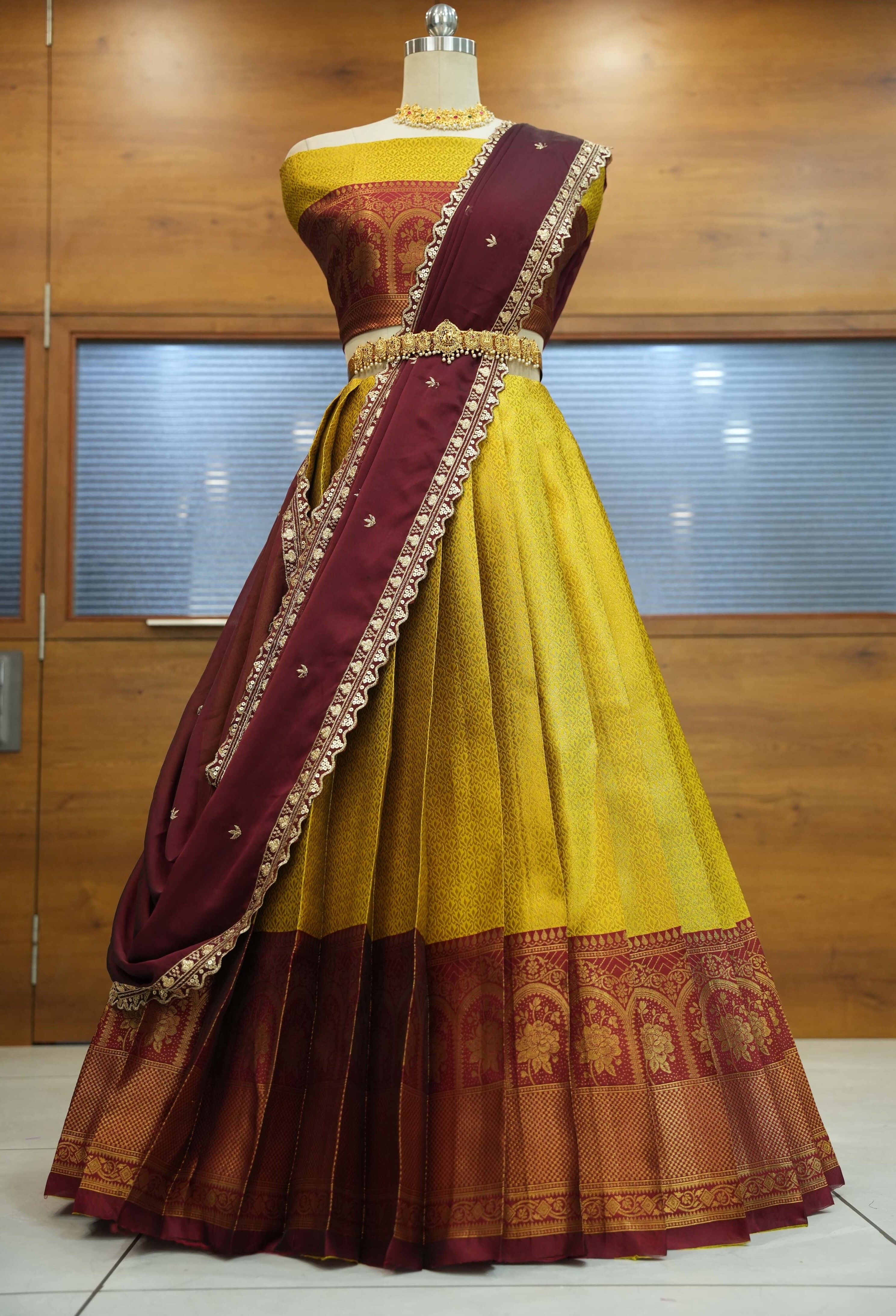 fabcartz Self Design Semi Stitched Lehenga Choli-picture-26