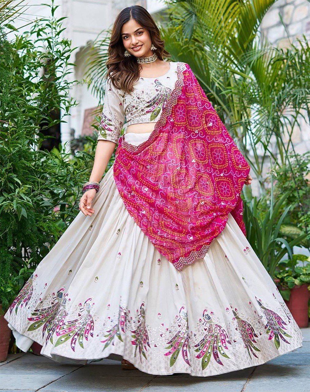 labeljiya Embroidered Semi Stitched Lehenga Choli-picture-25