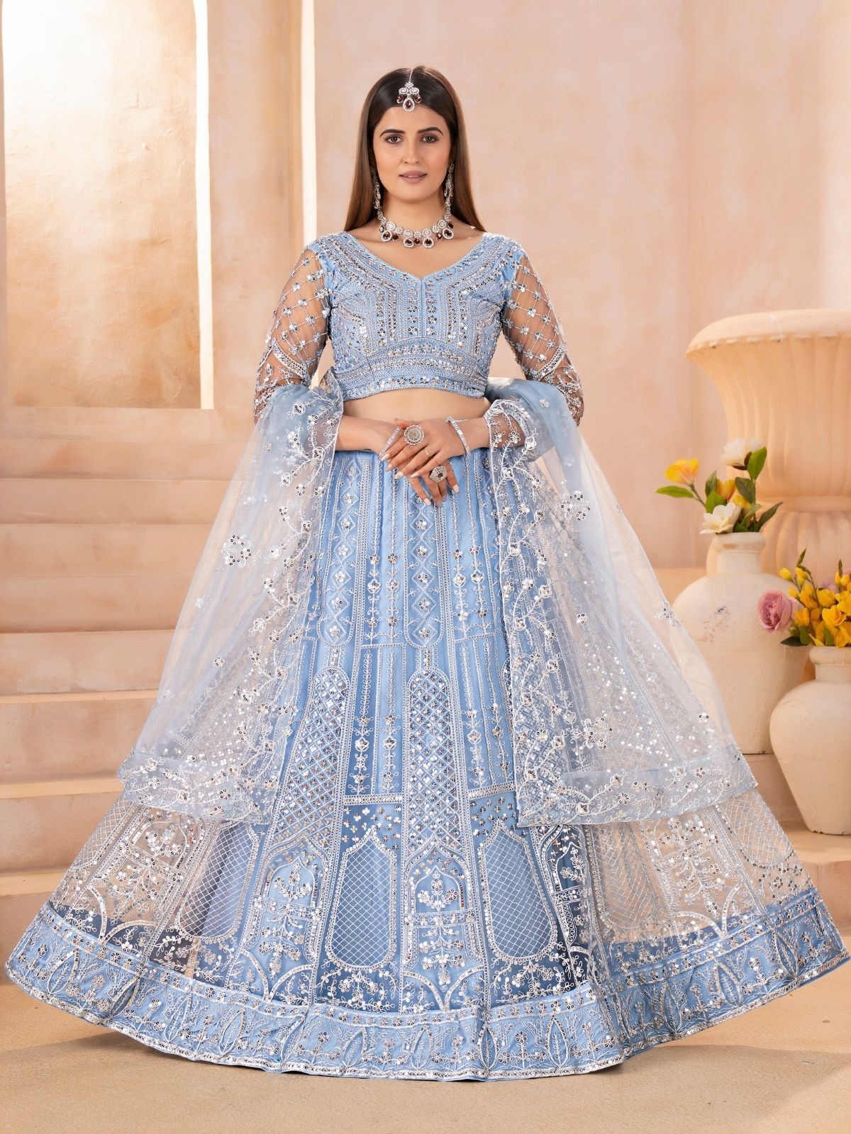 odette Embellished Semi Stitched Lehenga Choli-picture-47