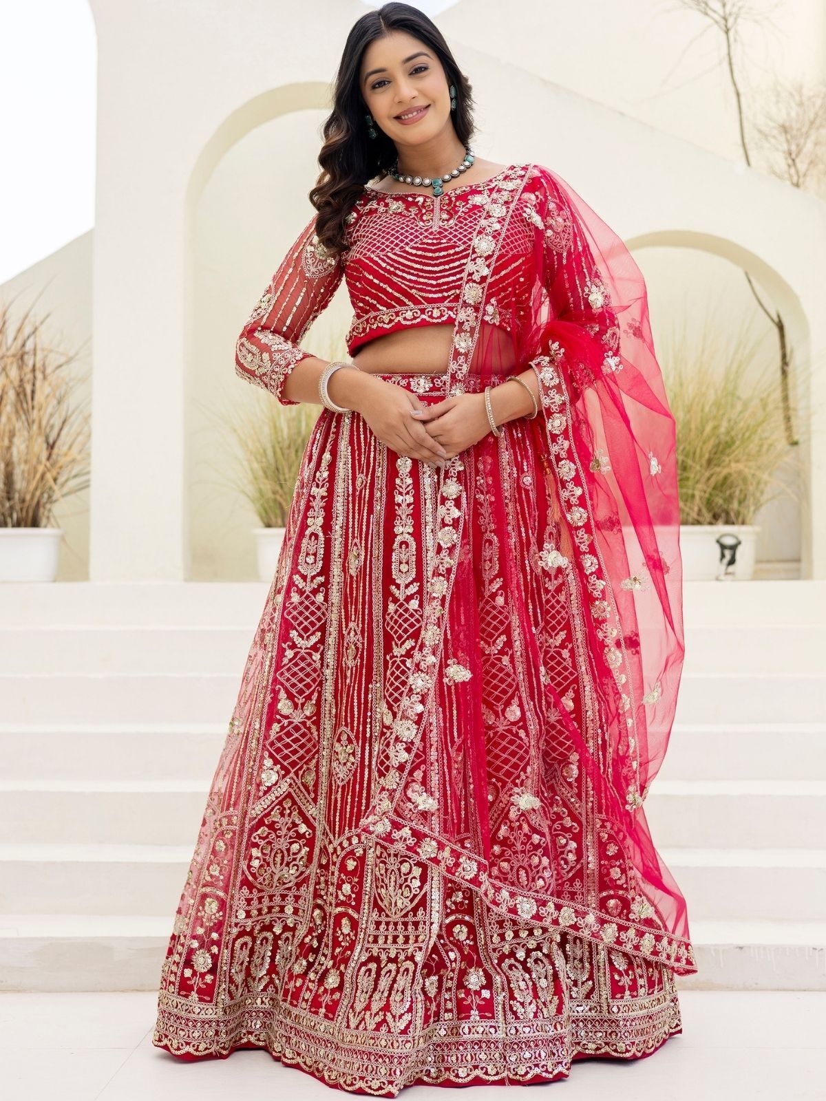 odette Embellished Semi Stitched Lehenga Choli-picture-19