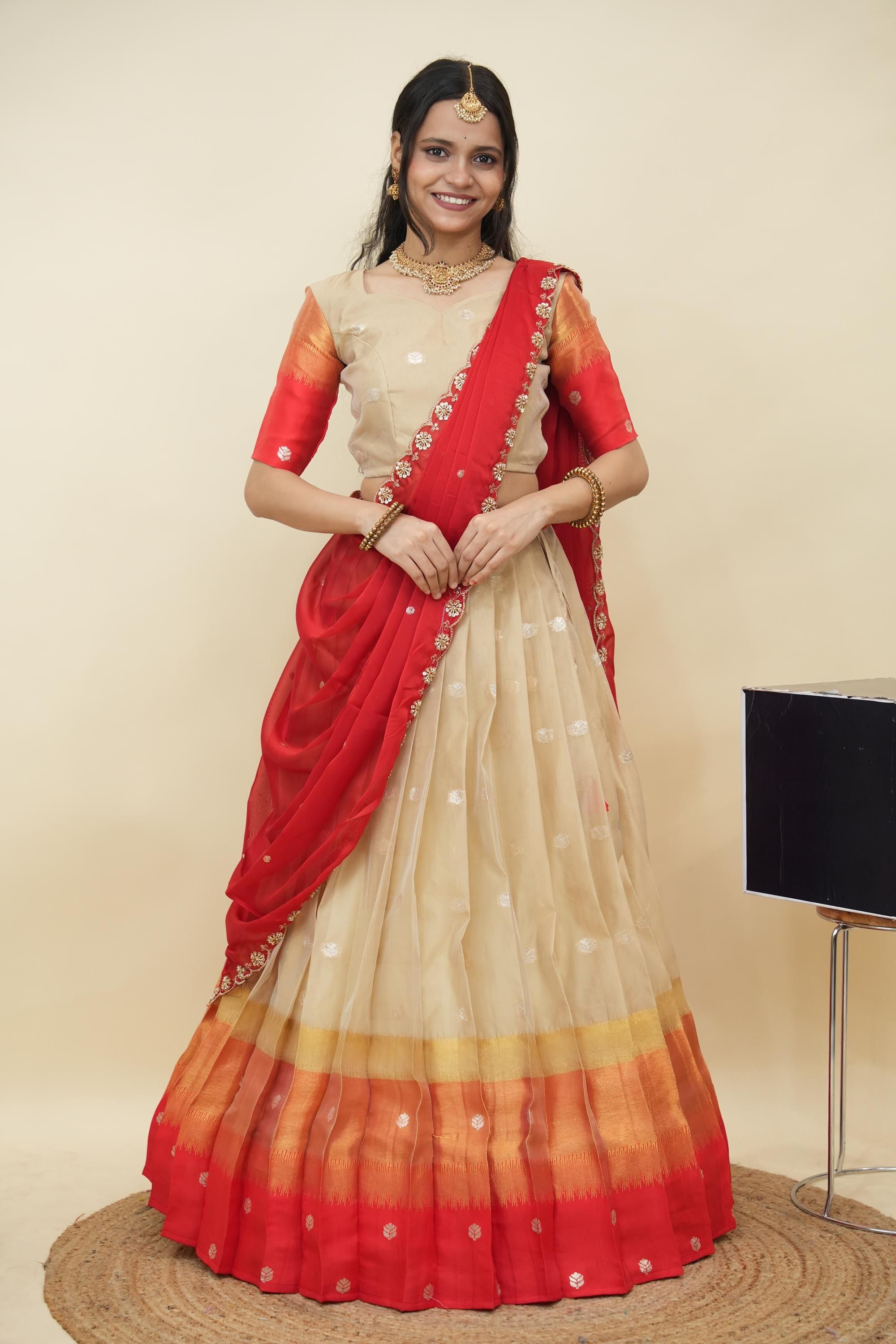 sonu creation Solid Semi Stitched Lehenga Choli-picture-37