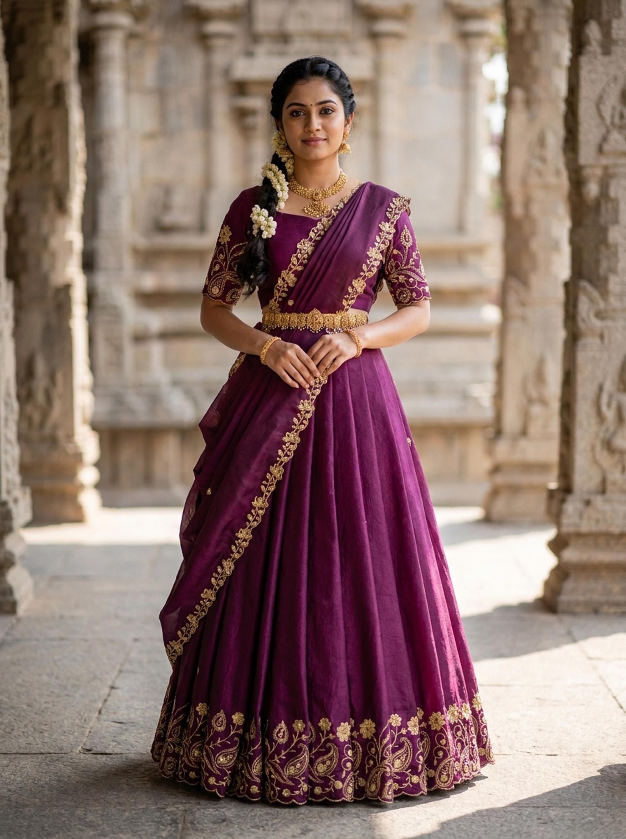 payu Solid Semi Stitched Lehenga Choli-picture-10