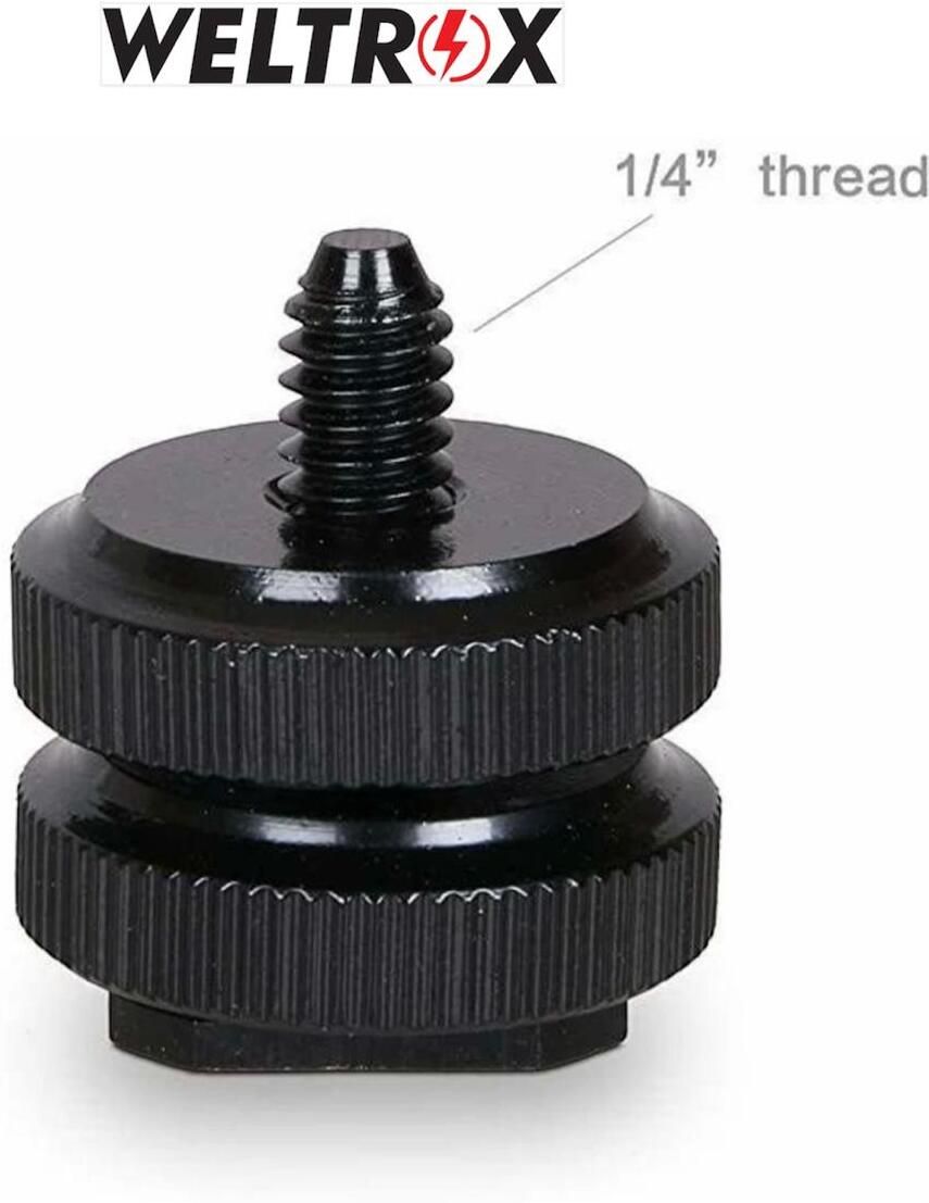 WELTROX camera shoe pro for led light 1/4 Mechanical Lens Adapter-image-11