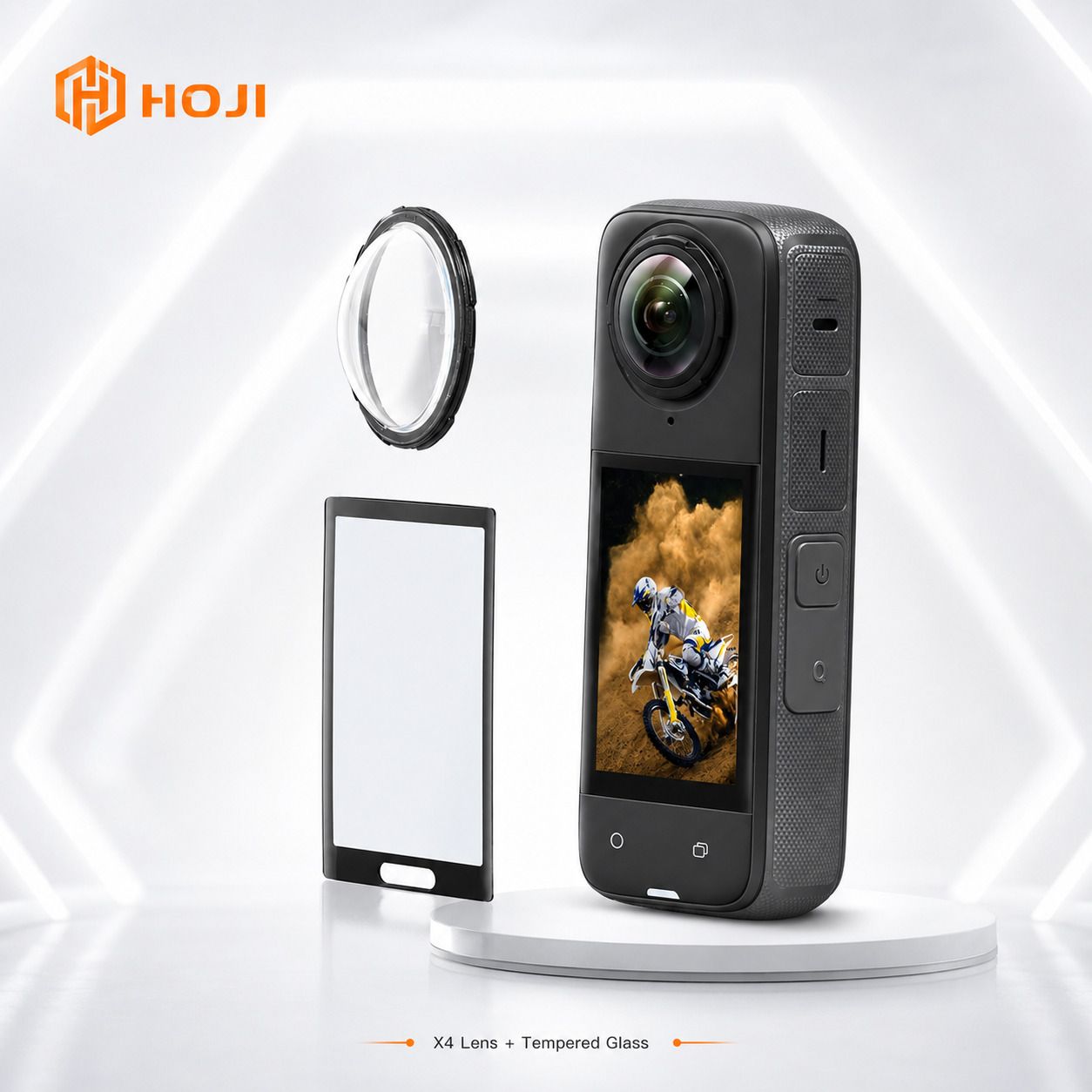 HOJI Lens Protector + Screen Tempered Glass for Insta360 X4 Lens Cap-image-4