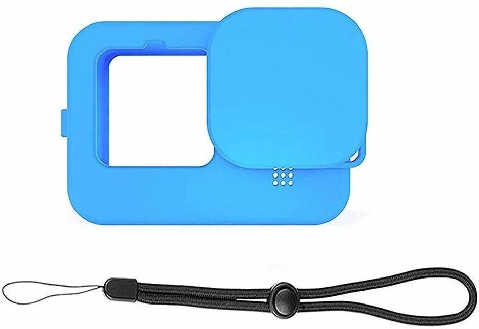 Action Pro Silicon Protective Case with Lanyard and Silicon Cap Compatible with GoPro Hero 9 (Blue)Lens Cap-picture-27