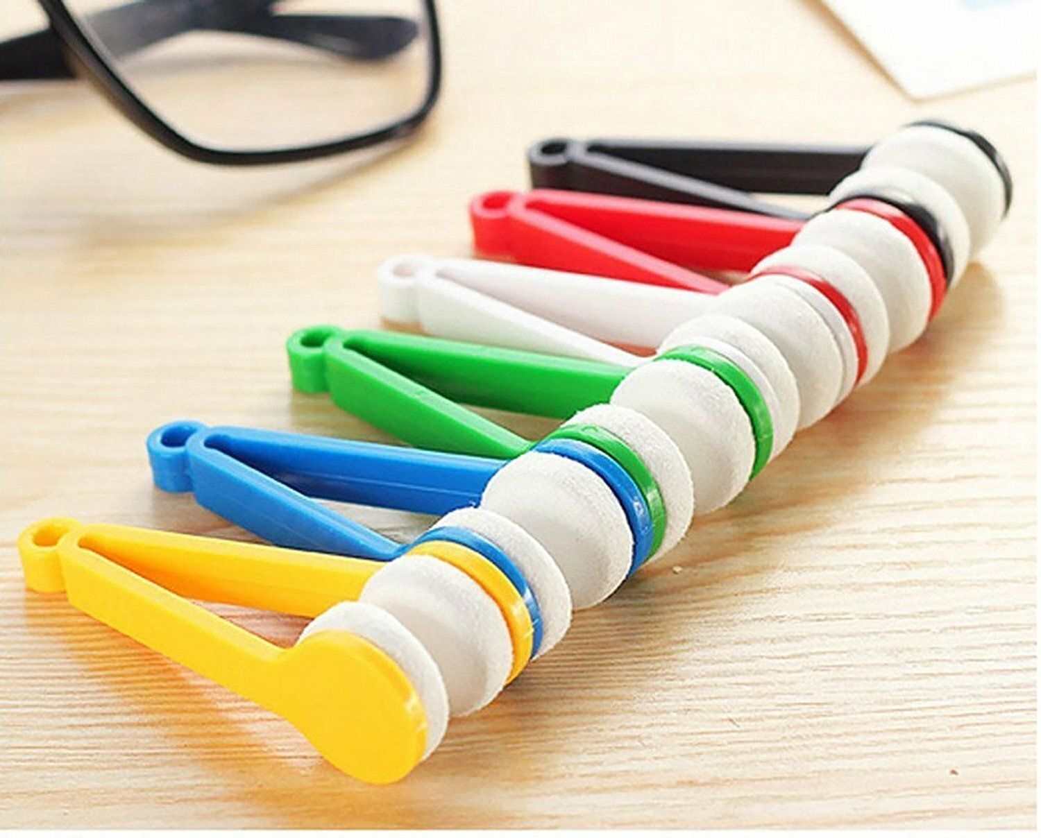 PRIMEFAIR 6 PCS Mini Sun Glasses Eyeglass Microfiber Cleaner Soft Brush Cleaning ToolLens Cleaner-image-17