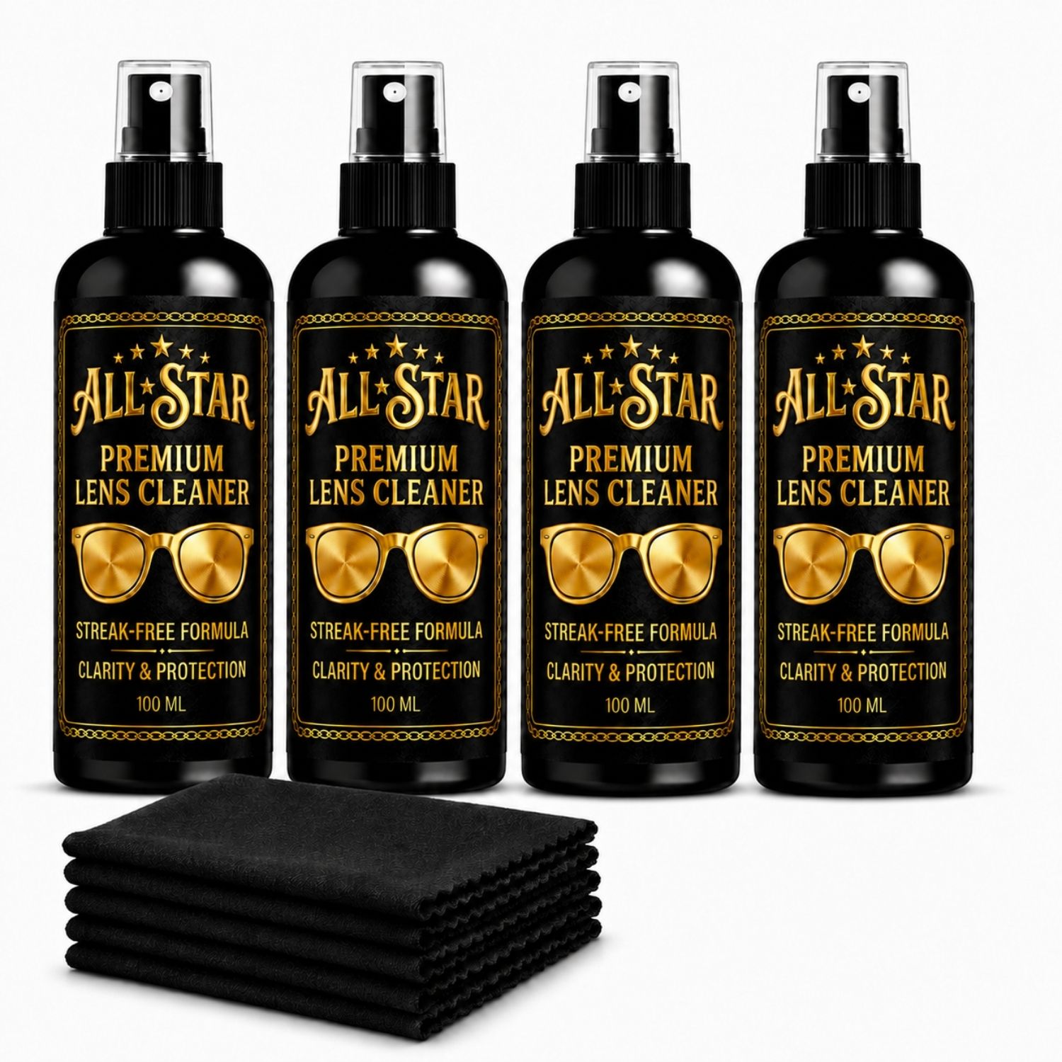All Star Lens Cleaner Spray 100ML Pack of 4 with 4 Microfiber Cloths for Glasses Lens Kit Lens Cleaner-image-28