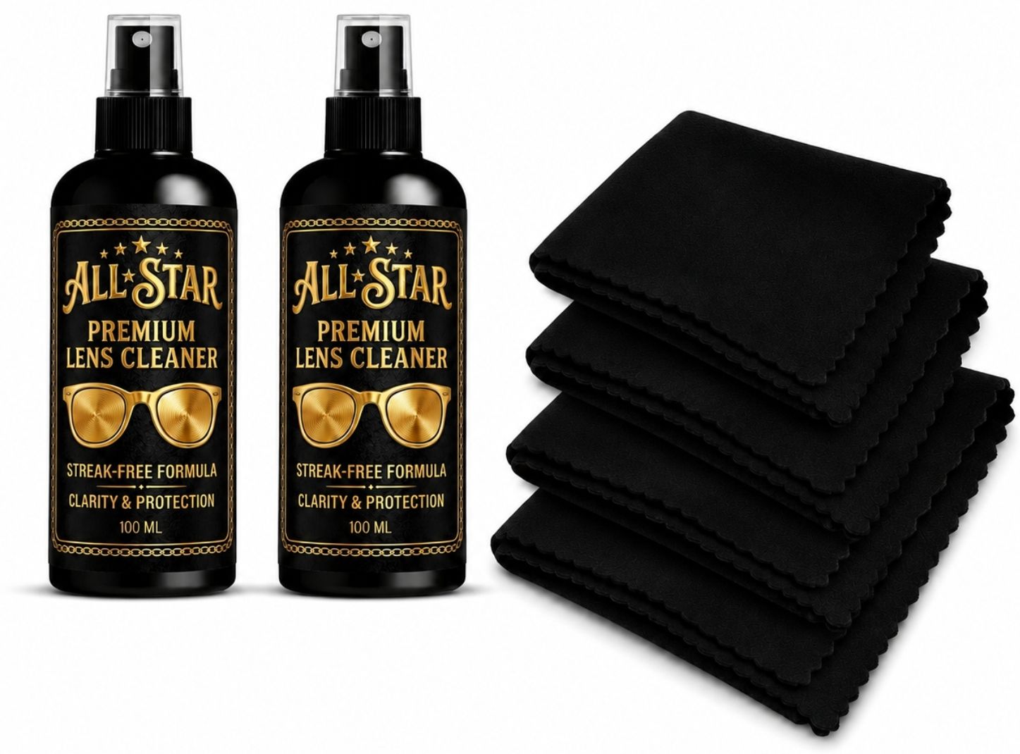 All Star Lens Cleaner Spray 100ML Pack of 2 with 4 Cloths for Glasses Lens Care Kit Clean Lens Cleaner-image-24