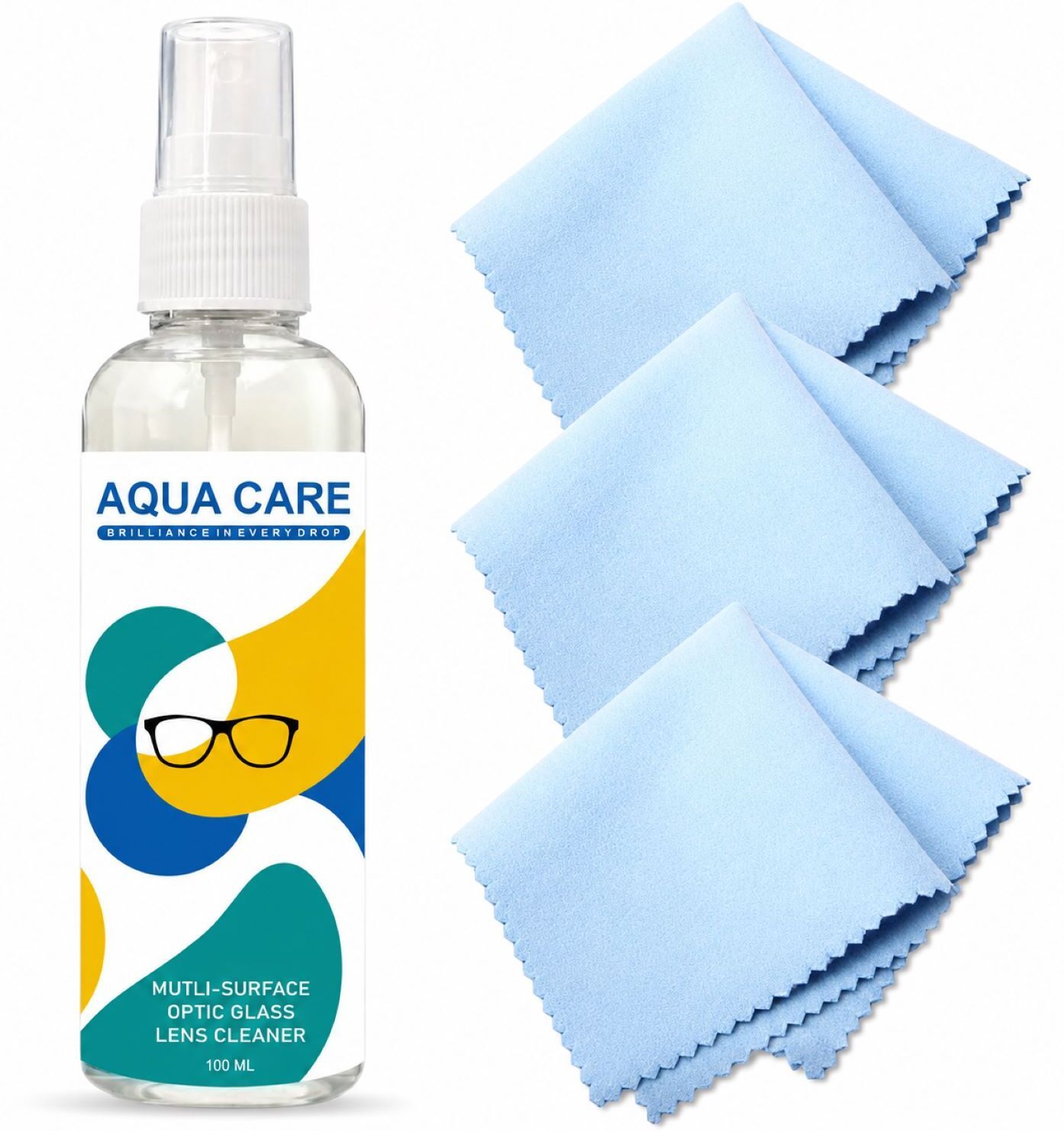 Aqua Care Lens Cleaner Spray 100ML with 3 Cloths Camera Eyeglass Lens Care Cleaner Premium Lens Cleaner-image-30