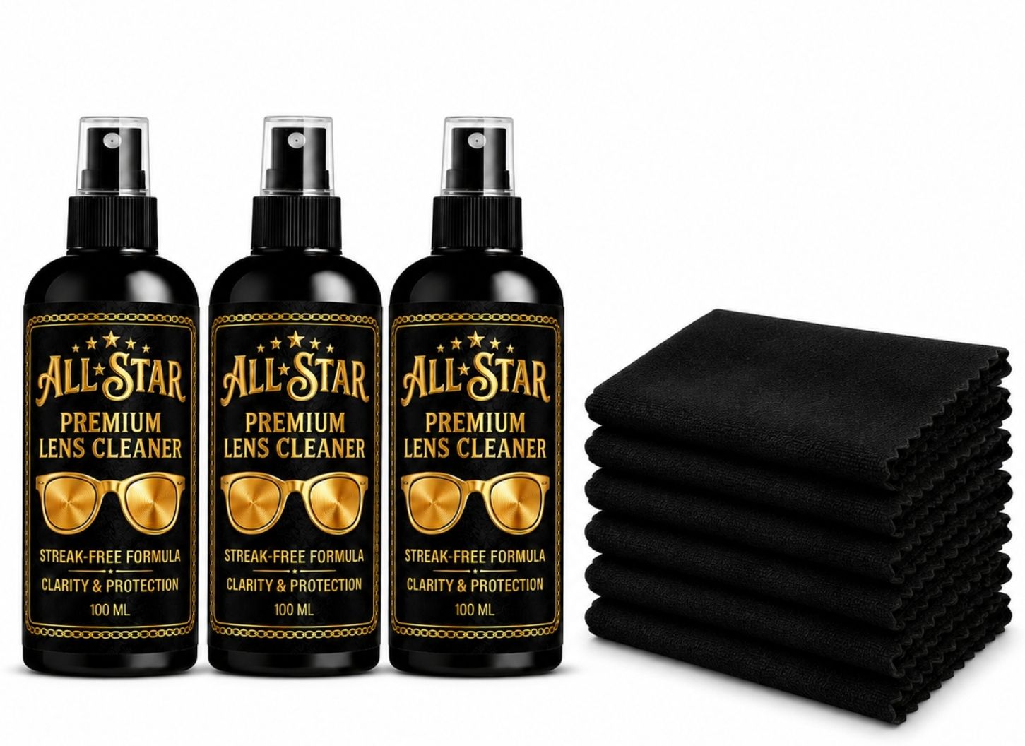 All Star Lens Cleaner Spray 100ML Pack of 3 with 6 Cloths for Glasses Lens Care Kit Clean Lens Cleaner-image-29