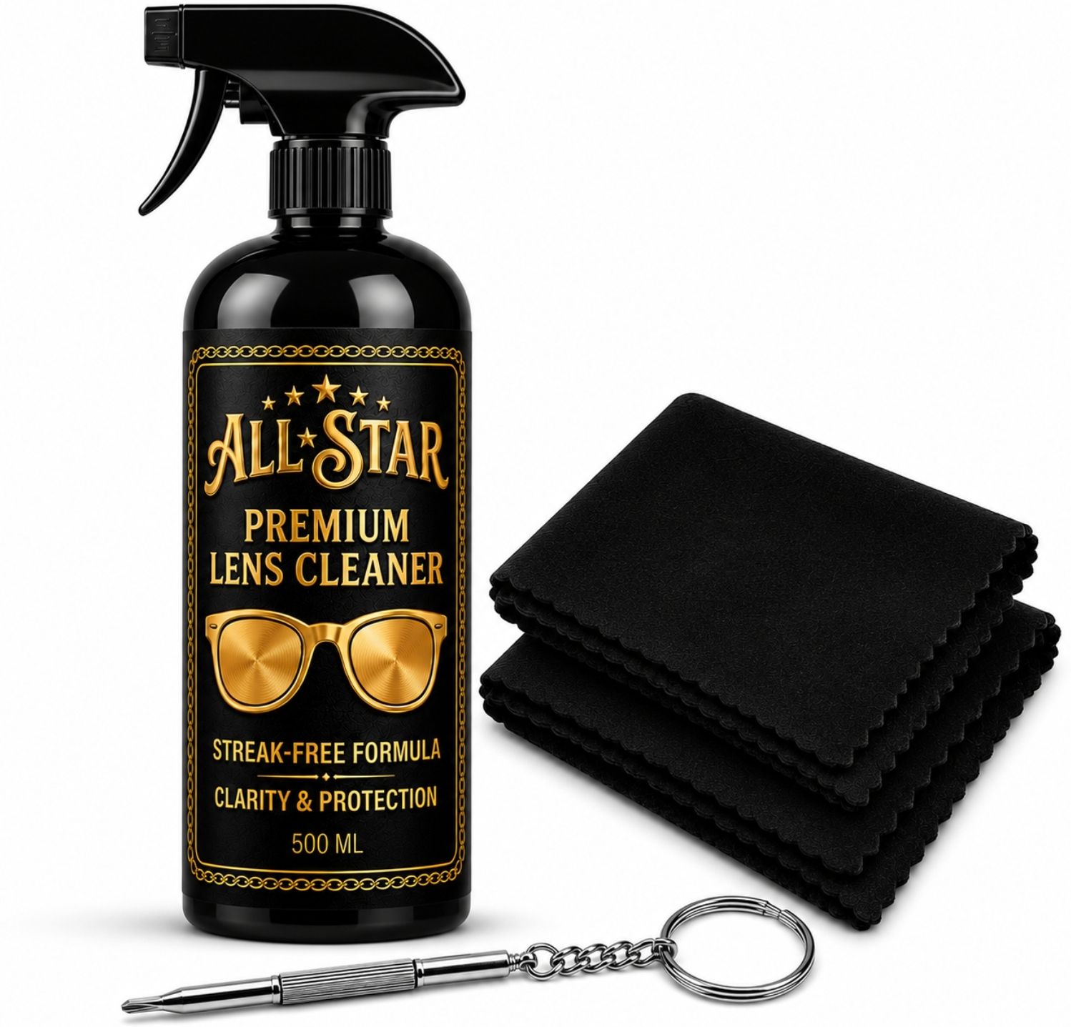 All Star Lens Cleaner Spray 500ML with 2 Cloths and Screen Duster for Lens Care Kit Clean Lens Cleaner-image-27