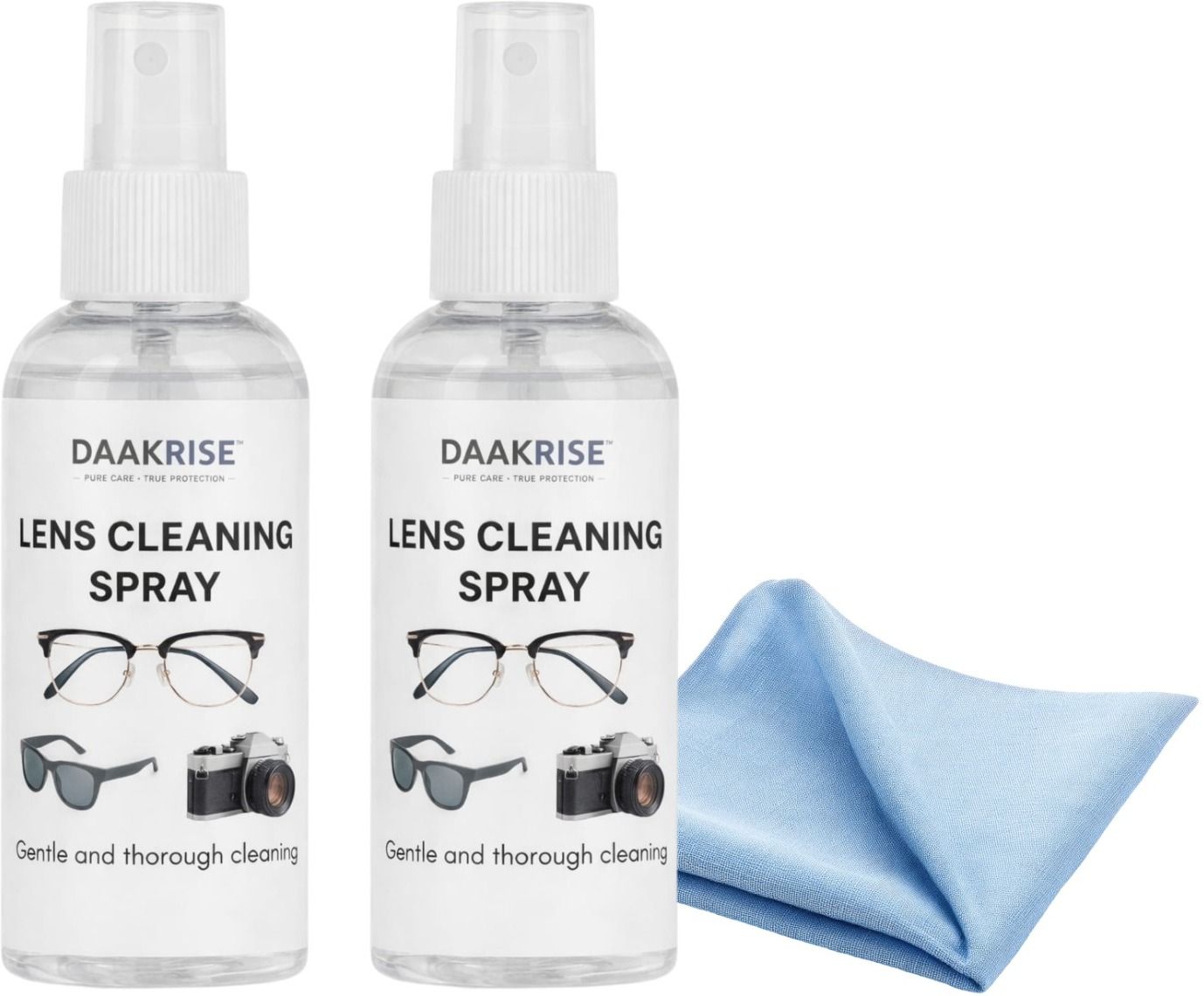 DAAKRISE2 Lens Cleaner Spray with Microfiber Cloths for Spectacles, Sunglasses, Mobile Lens Cleaner-image-22