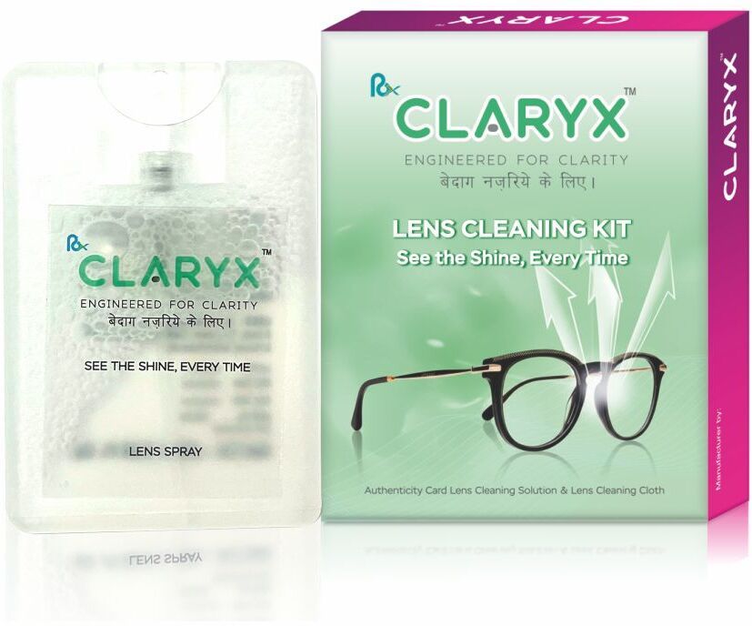 Pharmoptyx Lens Cleaner Spray & Soft Microfiber Cloth for Glasses, Cameras, and Screens Lens Cleaner