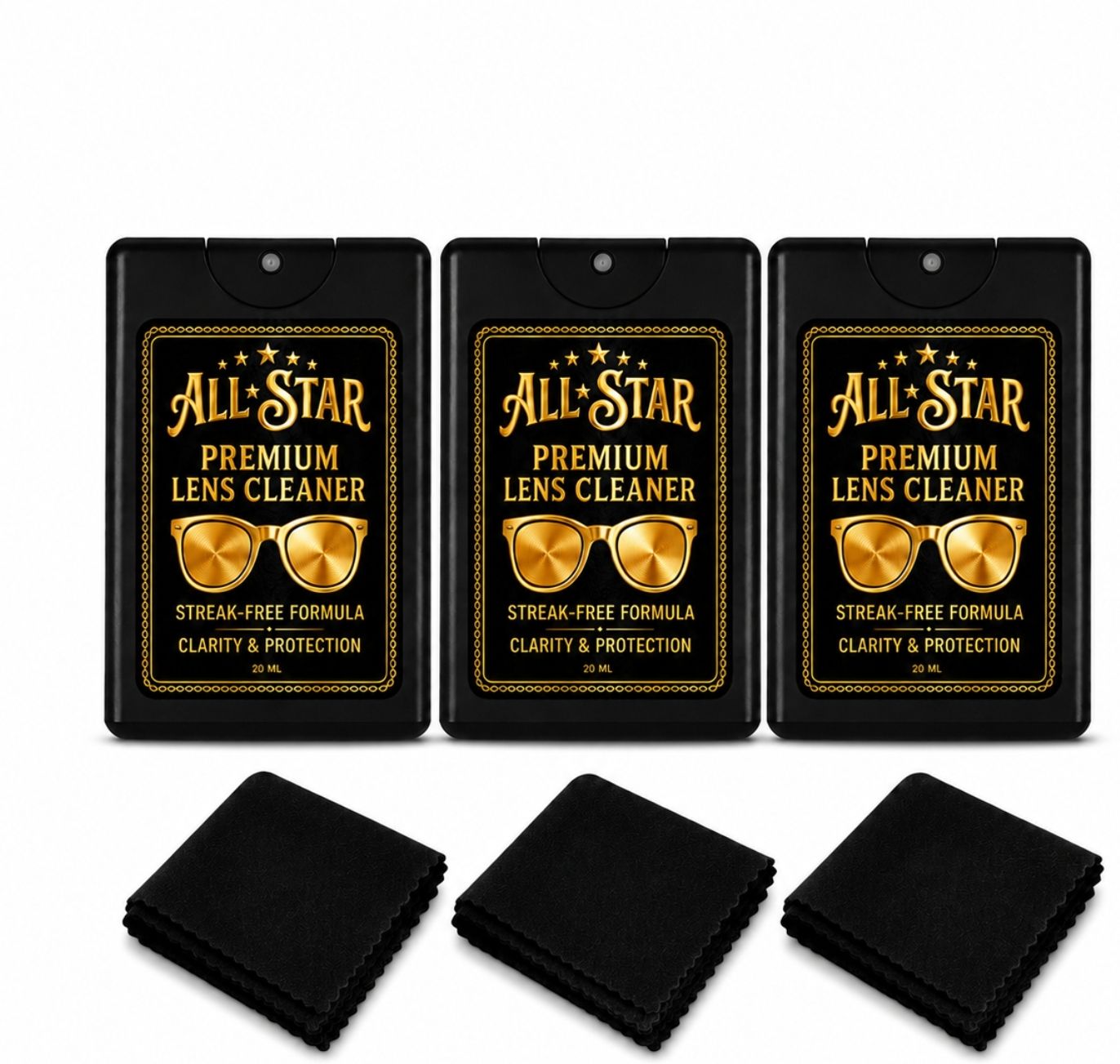 All Star Lens Cleaner Spray 20ML Pack of 3 with 3 Cloths for Glasses Camera Lens Care Kit Lens Cleaner-image-25