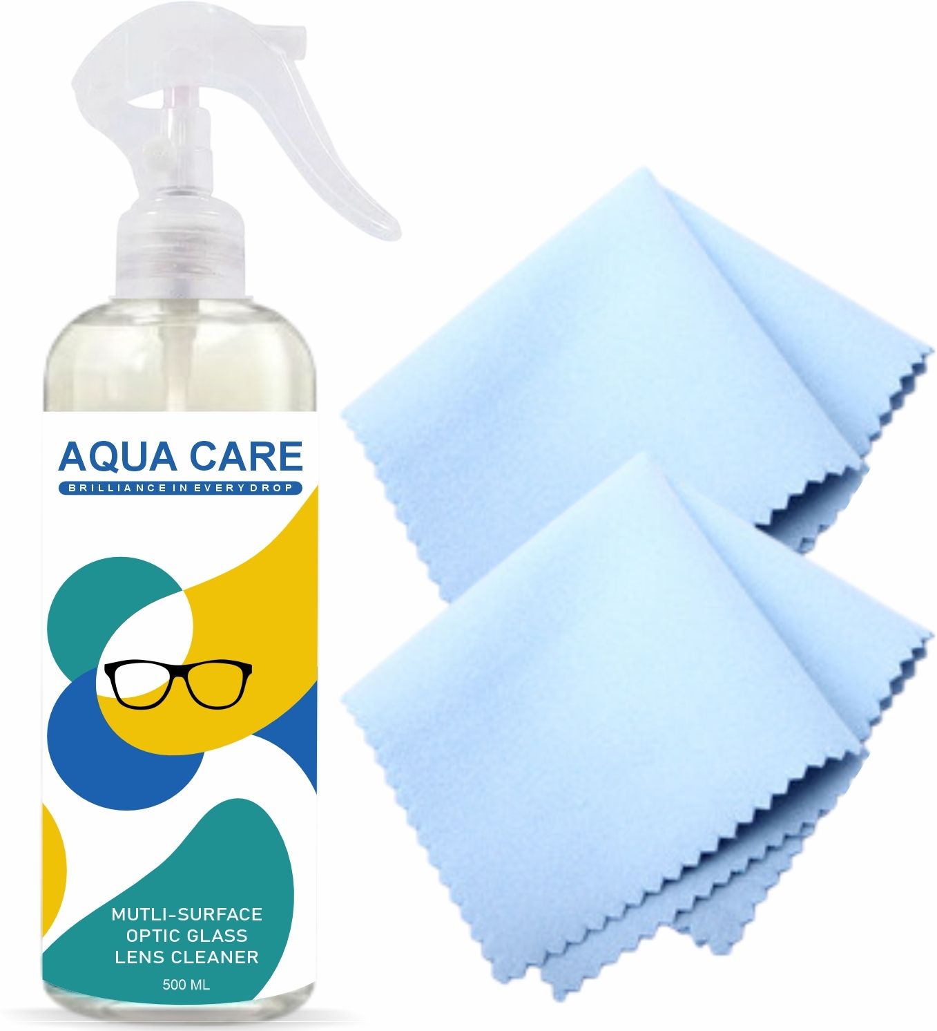 Aqua Care Lens Cleaner Spray 500ML with 2 Cloths Optical Eyeglass Lens Cleaner Liquid Plus Lens Cleaner-image-49