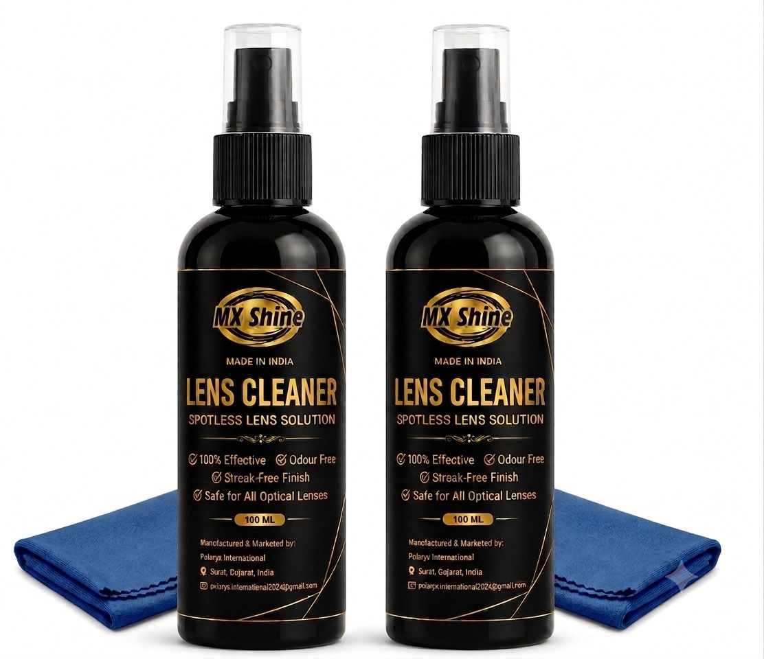 MX Shine Lens Cleaner Kit 100ml Pack of 2 with 2 Microfiber Cloths Lens Cleaner-image-23