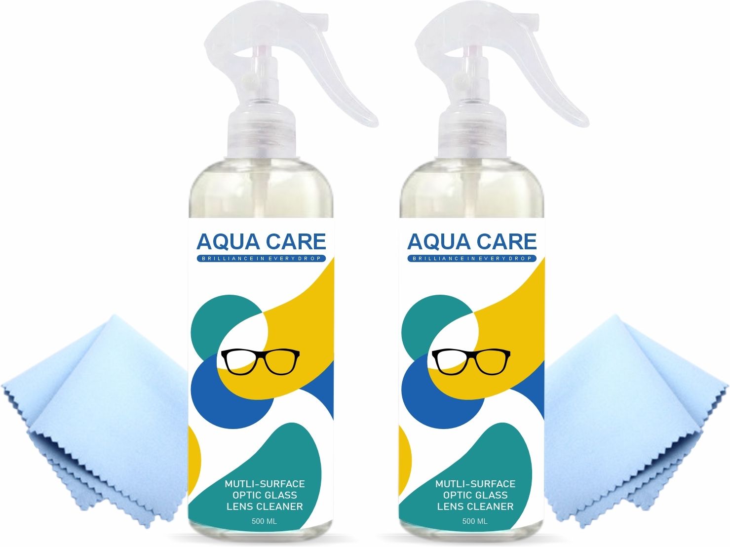 Aqua Care Lens Cleaner Spray 500ML Pack of 2 with 2 Cloths Camera Lens Care Solution Lens Cleaner-image-47