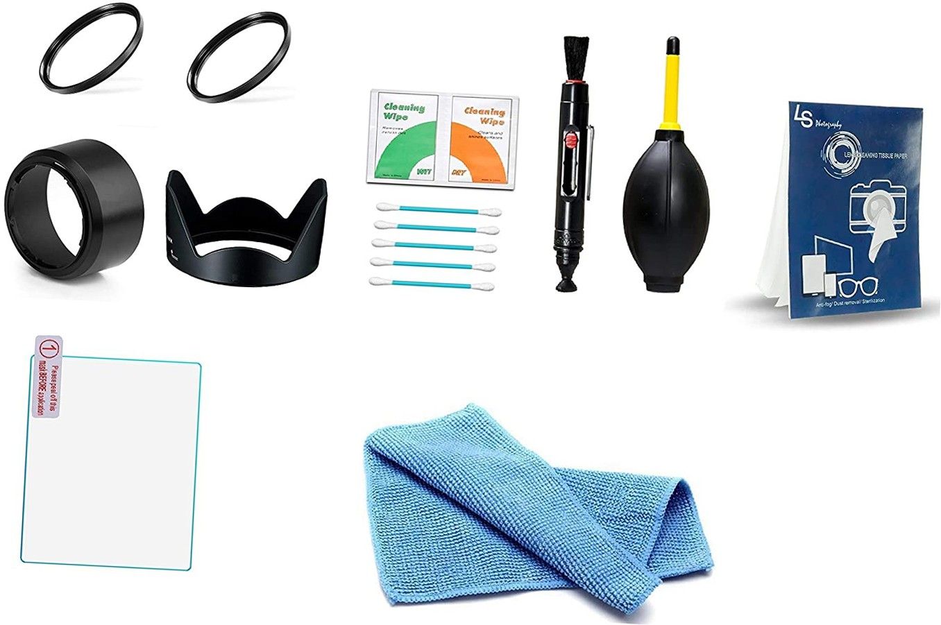 FND Nikon D3300 12in1 Combo KIT of Accessories (Hood, Filter and Cleaning Kit)Lens Cleaner-picture-10