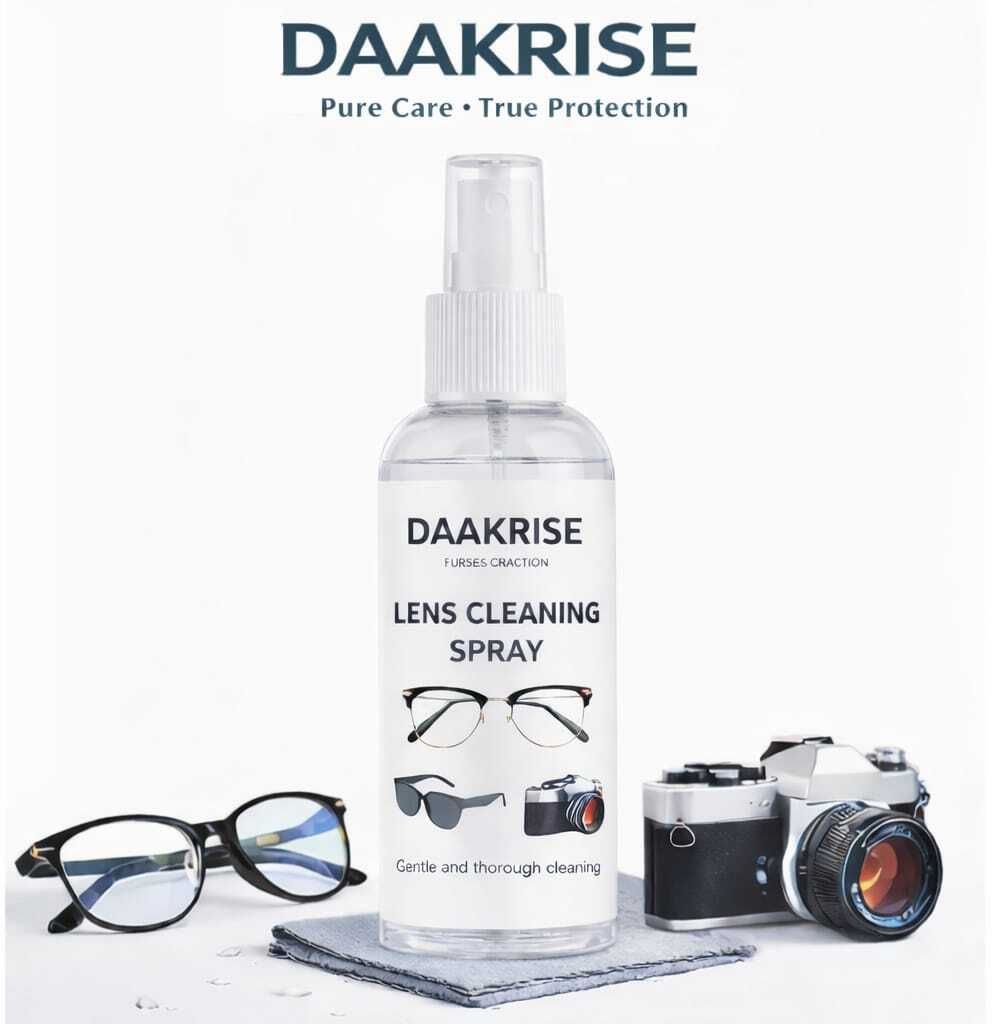 DAAKRISE2 Lens Cleaner Spray with Microfiber Cloths for Spectacles, Sunglasses, Mobile Lens Cleaner-image-21