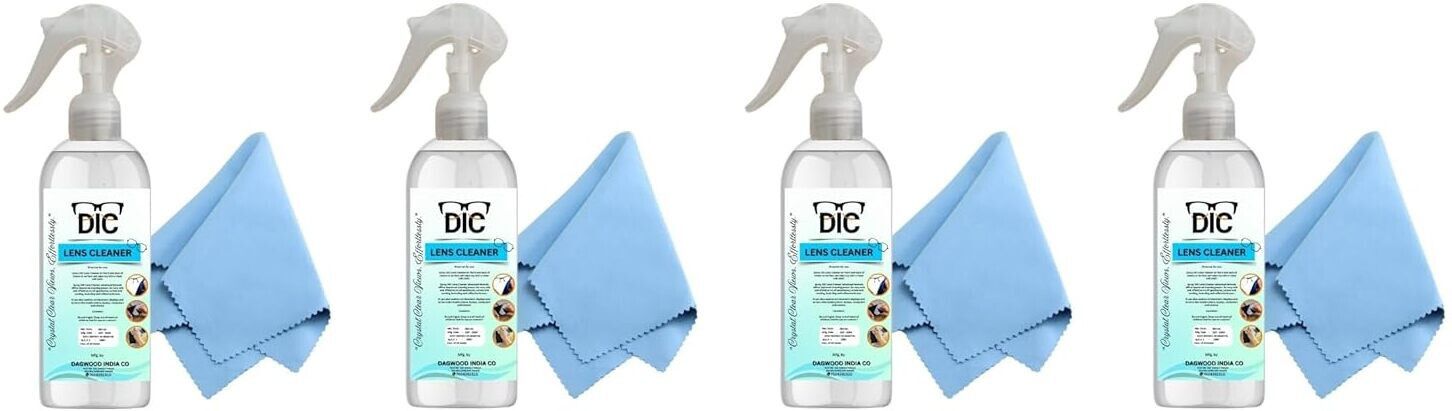 DIC 300ml Lens Cleaning Solution Spray with Microfiber Cloth | No Foam, No Detergent Lens Cleaner-image-45