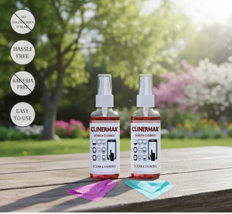 Clinermax Screen Cleaner 50ml Pocket Spray Combo with Microfiber Cloth for Mobile Laptop Lens Cleaner-image-44