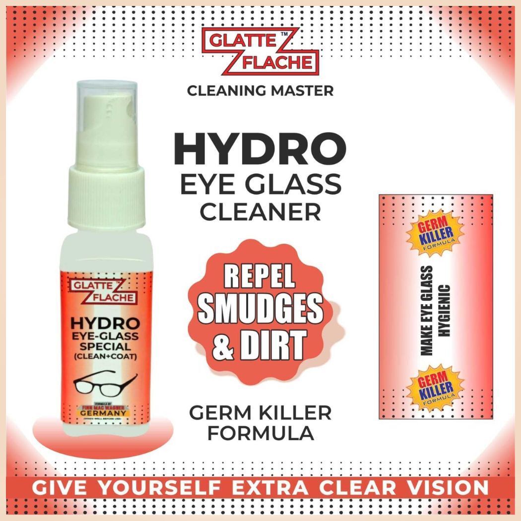 GLATTE FLACHE Hydro Spectacle Cleaner Liquid for Clear Lens Vision and Germ Lens Cleaner-image-16