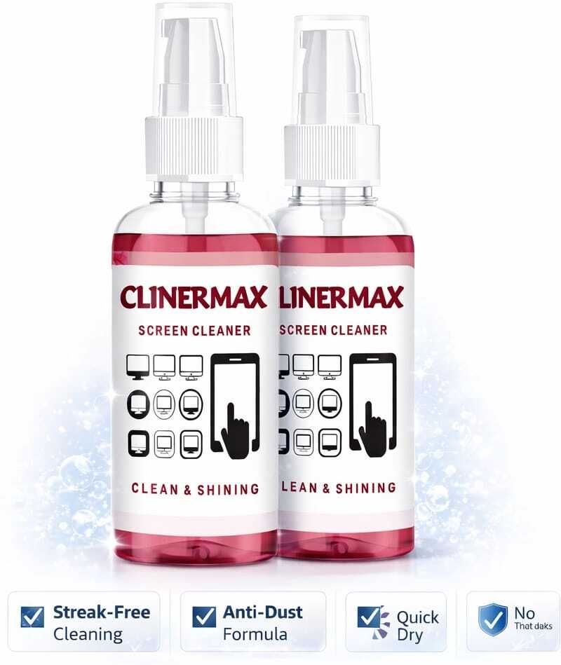 Clinermax Screen Cleaner Combo 2 Pack | No Streak Multi Surface Spray Laptop LED TV Lens Cleaner-image-28