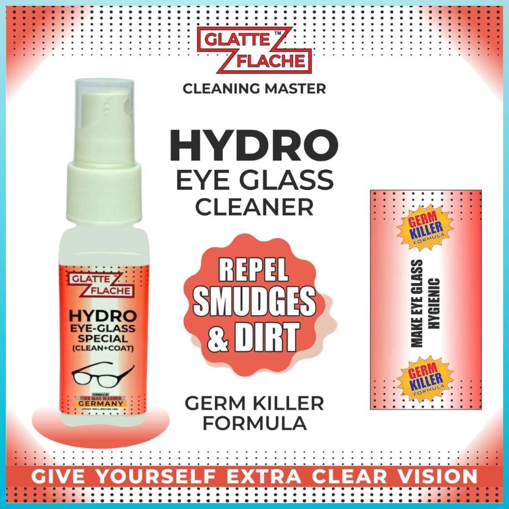 GLATTE FLACHE Hydro Lens Cleaner Spray with Germ Killer Formula for Clear Vision Lens Cleaner-image-30