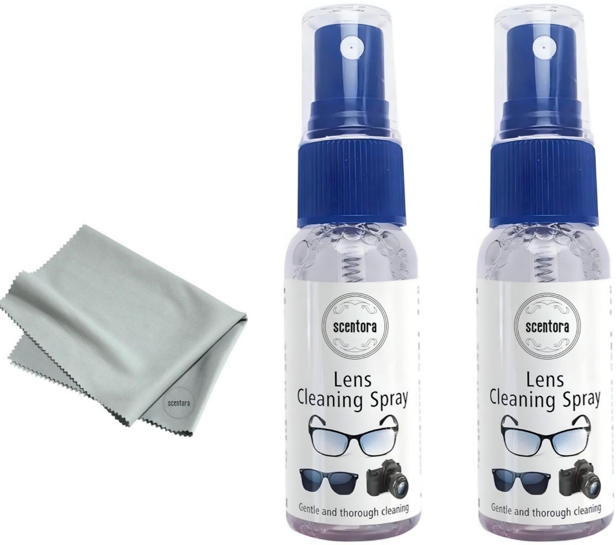 VisioneX Lens Cleaner Kit – Spray + Microfiber Cloth for Eyeglasses, Sunglasses Lens Cleaner