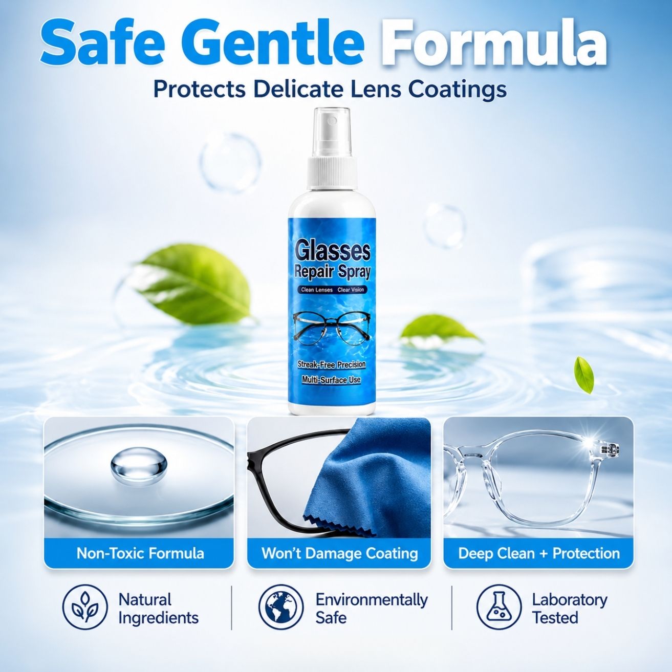 ZATPATZAP Spectacles And Sunglasses Cleaning Spray 100*1ML Lens Cleaner-image-20