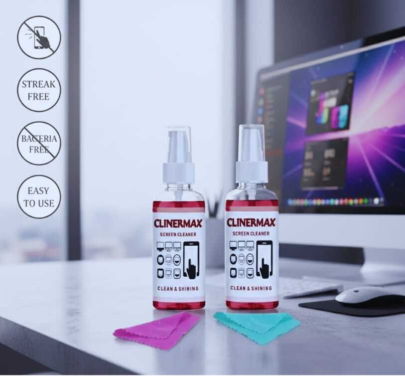 Clinermax Screen Cleaner 50ml Combo Spray with Microfiber Cloth for Mobile Laptop LED TV Lens Cleaner-image-30