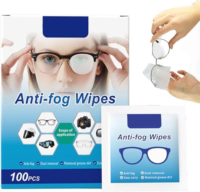 MSVTRADESS 100Pcs Anti-Fog Wipes for Glasses – Individually Wrapped Lens Cleaner-image-27