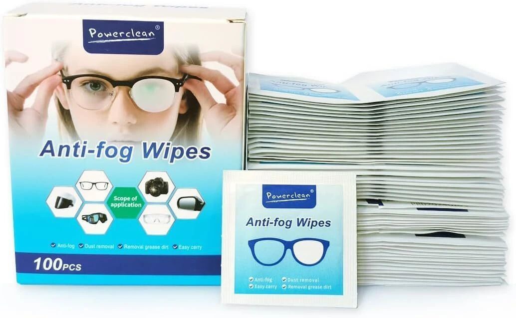 PDENTERPR 100Pcs Anti Fog Wipes for Glasses, Individually Wrapped Lens Cleaner Wipes-F Lens Cleaner-image-38