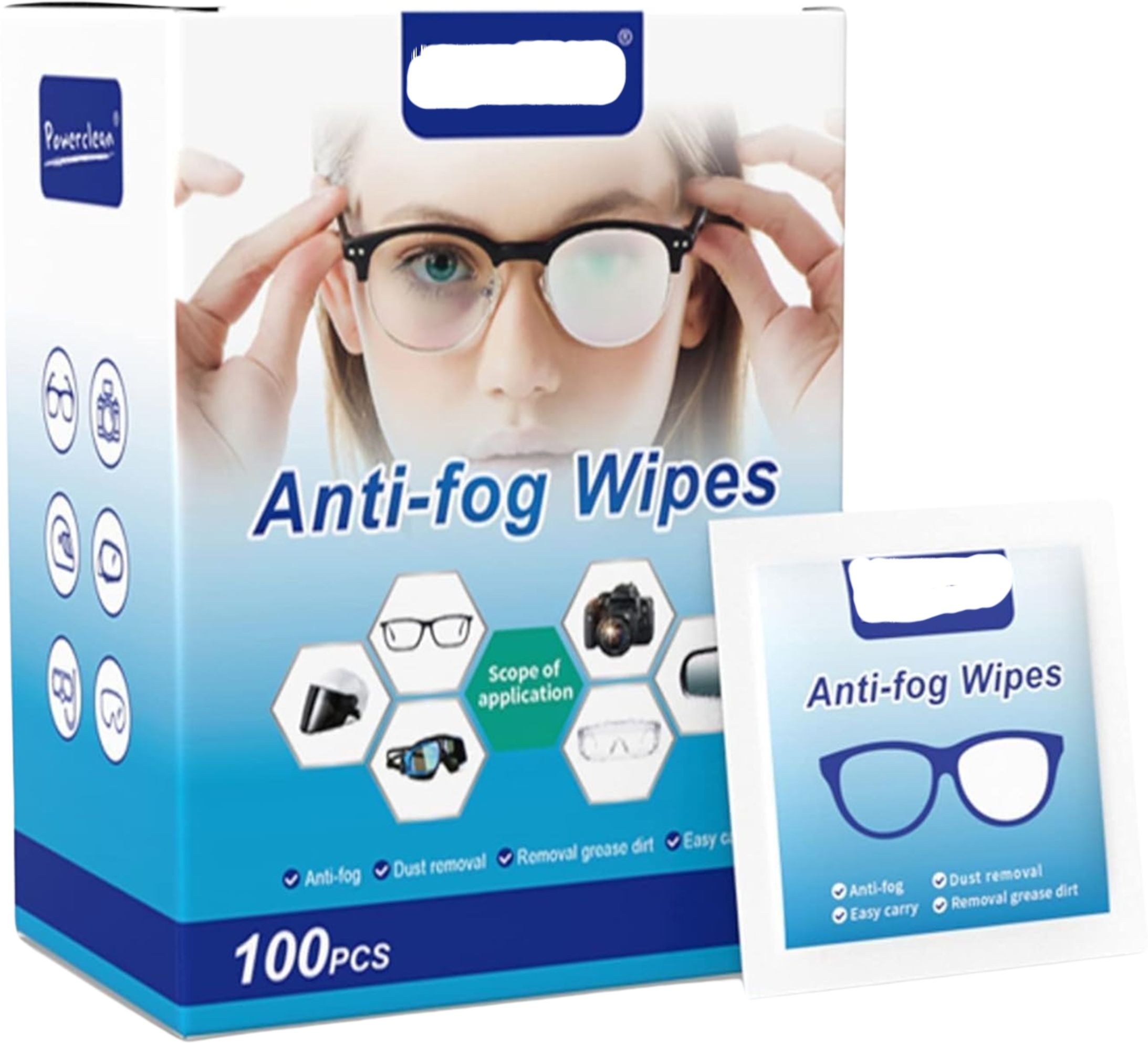 IDEA CHASERS 100Pcs Anti Fog Wipes for Laptop Computer, Pc Monitor, Phone, Watch, Camera Lens Lens Cleaner-image-47